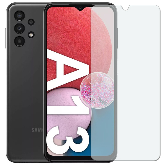 Zestaw Etui ERBORD do Samsung Galaxy A13 4G, Silicone Lite, Blue + Szkło