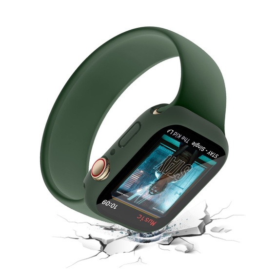 2w1 Etui + Szkło Hartowane do Apple Watch 7/8/9 45MM, Zielone