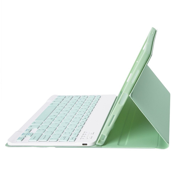 Etui z klawiaturą do iPad 11" 2025 A16 (11 gen.) / iPad 10.9" 2022 (10 gen.), Pen Slot, jasnozielone