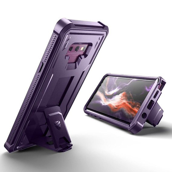 Etui pancerne do Samsung Galaxy Note 9, Dexnor Full Body, fioletowe