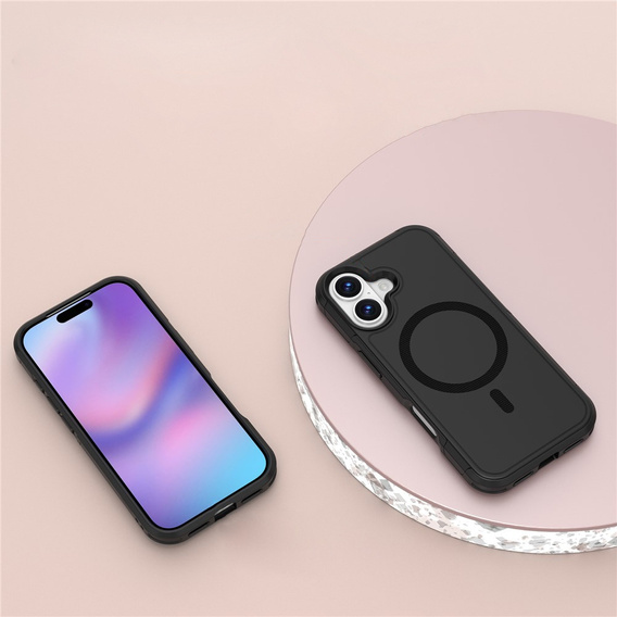 Etui MagForce do iPhone 17, do MagSafe, pancerne, czarne