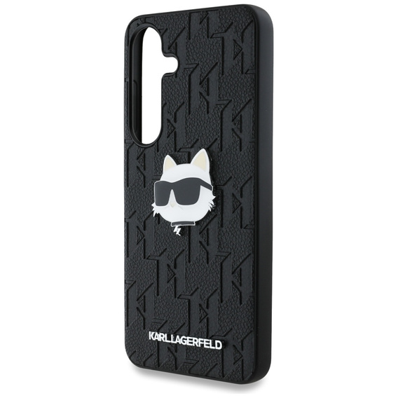 Etui Karl Lagerfeld do Samsung Galaxy S25 Ultra, Leather Monogram Choupette, czarne