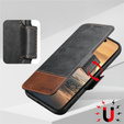 Etui z klapką 2w1 do iPhone 17 Pro, SUTENI, do MagSafe, czarne
