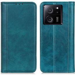Etui do Xiaomi 13T / 13T Pro, Wallet Litchi Leather, zielone