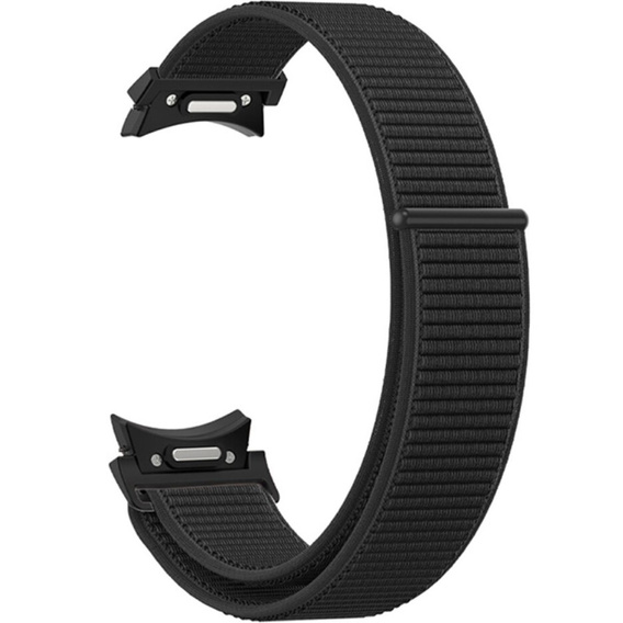 Pasek Nylonowy do Samsung Galaxy Watch 4/5/6 40/42/43/44/45/46/47mm, Czarny