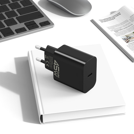 Blavec ładowarka sieciowa GaN4 45W USB-C PD/QC z kablem USB-C – USB-C do urządzeń z USB-C: smartfonów, tabletów i lekkich laptopów