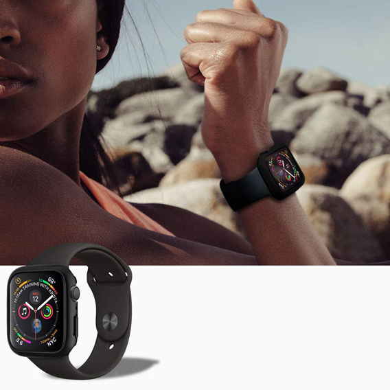 Etui SPIGEN do Apple Watch 4/5/6/SE 44MM, Thin Fit, Czarne
