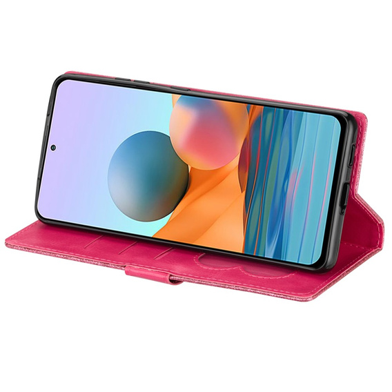Etui z klapką do Samsung Galaxy A56 5G, Wallet Zipper Pocket Glittery, różowe