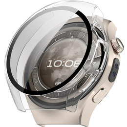 2w1 Etui z twardą ramką i szkłem hartowanym do Huawei Watch 5 46mm- przezroczyste