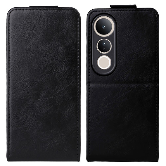 Etui do Vivo V50 Lite 4G / 5G z klapką i kieszenią na kartę – czarne