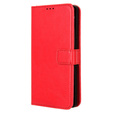 Etui z klapką do Infinix Note 40 Pro Plus, Crazy Horse Wallet, czerwone