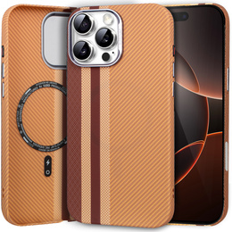 Etui do iPhone 16 Pro, Carbon Fiber MagSafe, żółte