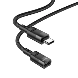 Adapter HOCO U107 OTG USB-C do USB-C 3A – 1,2 m, czarny