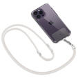 Smycz do telefonu Spigen Crossbody Strap + Wrist Strap + ConTag,  biała