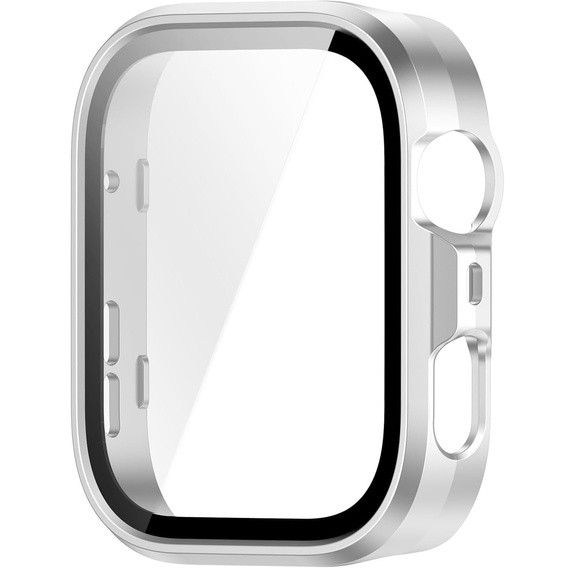 2w1 Etui z twardą ramką i szkłem hartowanym do Huawei Watch Fit 4 Pro - srebrne