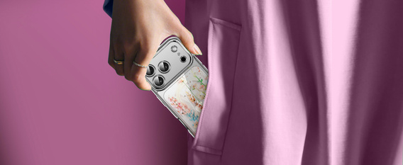 Etui magnetyczne z kwiatowym, laserowym wzorem do iPhone 17 Pro