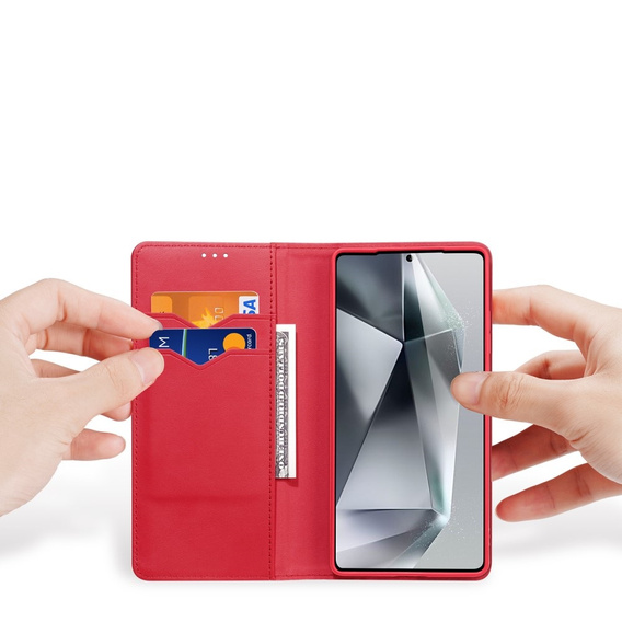 Etui Dux Ducis do Samsung Galaxy S25 Ultra, Hivo, czerwone
