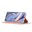 Etui z klapką do Oppo Reno 4 Z 5G, LC.IMEEKE, różowe rose gold