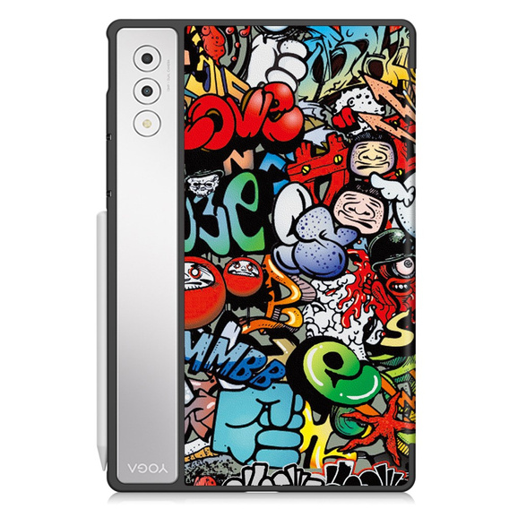Etui do Lenovo Yoga Tab Plus 12,7", Smartcase, graffiti