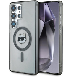 Etui Karl Lagerfeld do Samsung Galaxy S25 Ultra, IML Choupette MagSafe, czarne\przezroczyste