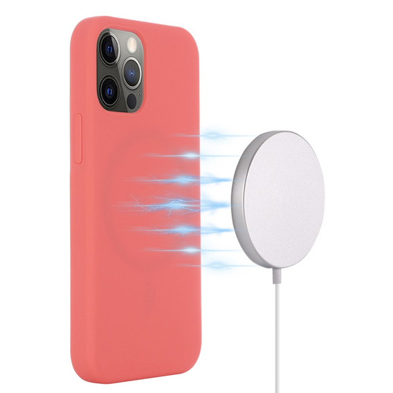 Etui do iPhone 13 Pro, Silicone MagSafe, różowe