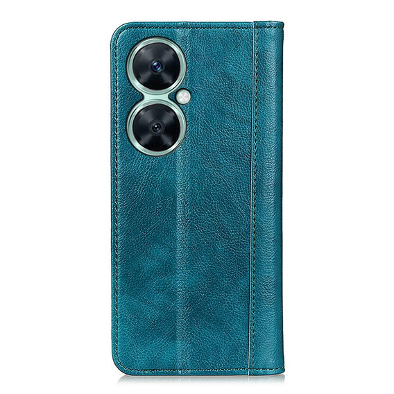 Etui do Huawei Nova 11i, Wallet Litchi Leather, zielone