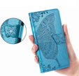 Etui z klapką do Oppo A40 / Oppo A40m, Butterfly, niebieskie