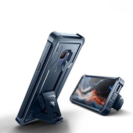 Etui pancerne do Samsung Galaxy S9, Dexnor Full Body, niebieskie