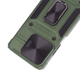 Etui pancerne do Xiaomi Redmi Note 13 5G, CamShield Slide, zielone + Szkło Hartowane 9H