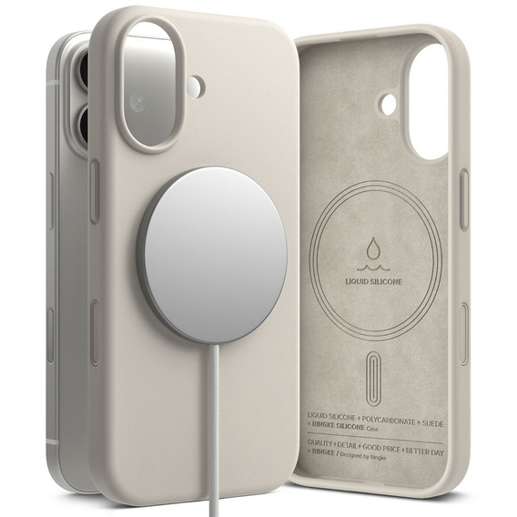 Etui Ringke do iPhone 17, Silicone MagSafe, Stone