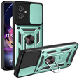 Etui pancerne do Motorola Moto G54 5G, CamShield Slide, zielone