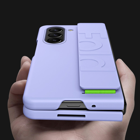 Etui do Samsung Galaxy Z Fold5 5G, z rączką, fioletowe