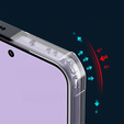 Etui do Oppo Reno 14, wzmocnione, przezroczyste z czarnymi bokami
