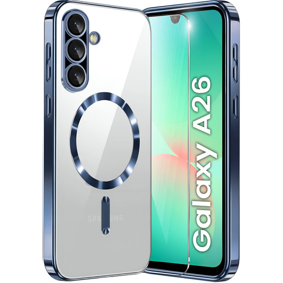 Etui do Samsung Galaxy A26 5G, Electro MagSafe, granatowe + Szkło na ekran