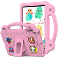 Etui do iPad mini 7.9" 2019/2015/2014/2013/2012 (5/4/3/2/1 gen.), Cute Patterns, z podstawką, Różowe
