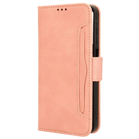 Etui z klapką Card Slot do Realme C71 – eleganckie i funkcjonalne, różowe