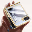 Etui Litchi Leather do Samsung Galaxy Z Flip7 FE / Z Flip6, niebieskie