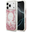 Etui GUESS Resin Bottom Glitter MagSafe do iPhone 17 Pro