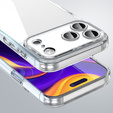 Etui silikonowe do iPhone 17 Pro Max, z twardym tyłem, transparentne