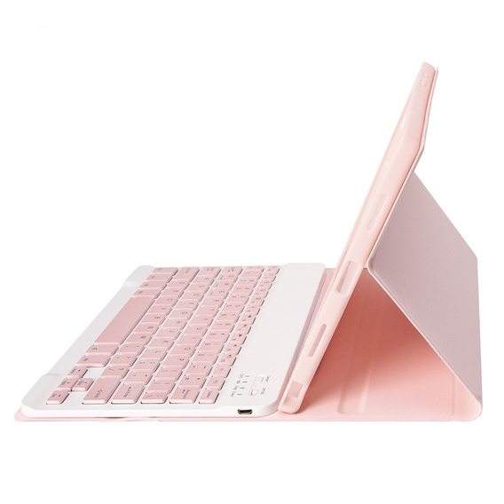 Etui z klawiaturą do iPad 11" 2025 A16 (11 gen.) / iPad 10.9" 2022 (10 gen.), Pen Slot, różowe rose gold