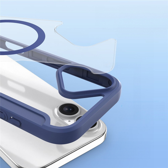 Etui Dux Ducis do iPhone 17, Skin X Pro,  z klapką, do MagSafe, granatowe