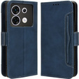 Etui z klapką do Infinix Zero 30 5G, Card Slot, granatowe