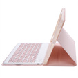 Etui z klawiaturą do iPad 10.2" 2021/2020/2019 (9/8/7 gen.) / Air 10.5" 2019 (3 gen.), Leather Pen Slot, różowe rose gold