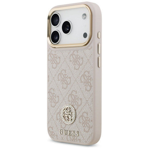 Etui GUESS 4G Strass Logo z paskiem, MagSafe do iPhone 17 Pro