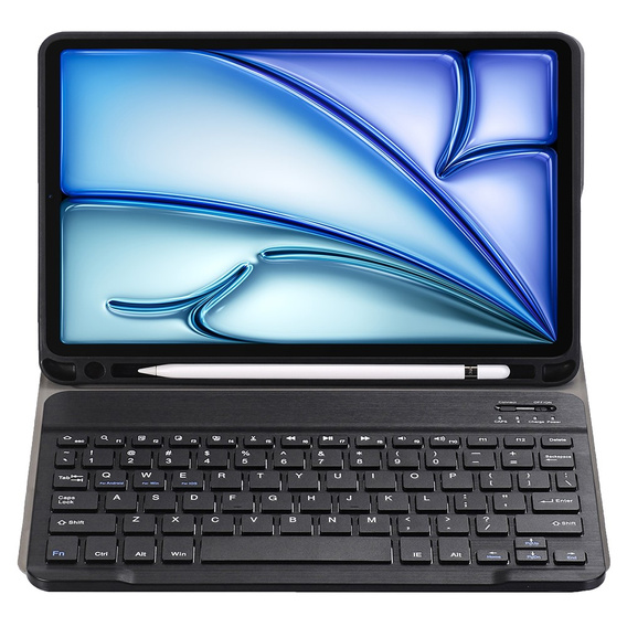 Etui z klawiaturą do iPad Air 11" 2025/2024 (7/6 gen.), Leather Pen Slot, czarne