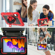 Pancerne etui do Xiaomi Redmi Pad 2 z podstawką i paskiem – czerwono-czarne