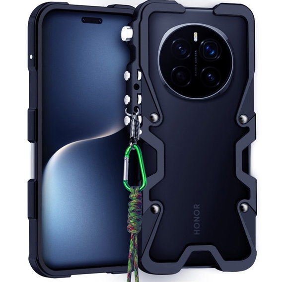 Aluminiowe etui ochronne bumper do Honor Magic 7 Pro 5G – czarne
