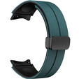 Pasek Silikonowy do Samsung Galaxy Watch 4/5/6 40/42/43/44/45/46/47mm, Zielony / Czarny