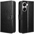 Etui z klapką do Xiaomi Poco X7 Pro 5G, Crazy Horse Wallet, czarne