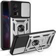 Etui pancerne do Xiaomi Poco F5 Pro, CamShield Slide, srebrne